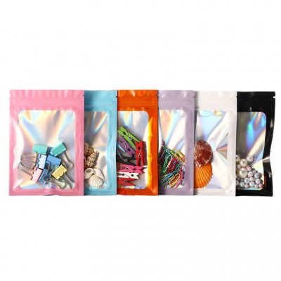 New Product In Stock Resealable Smell Proof Plastic Ziplock Packaging Mylar Bags With Window