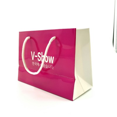 Eco-friendly recycle high quality shopping gift brown kraft paper bag with handles with logo printed